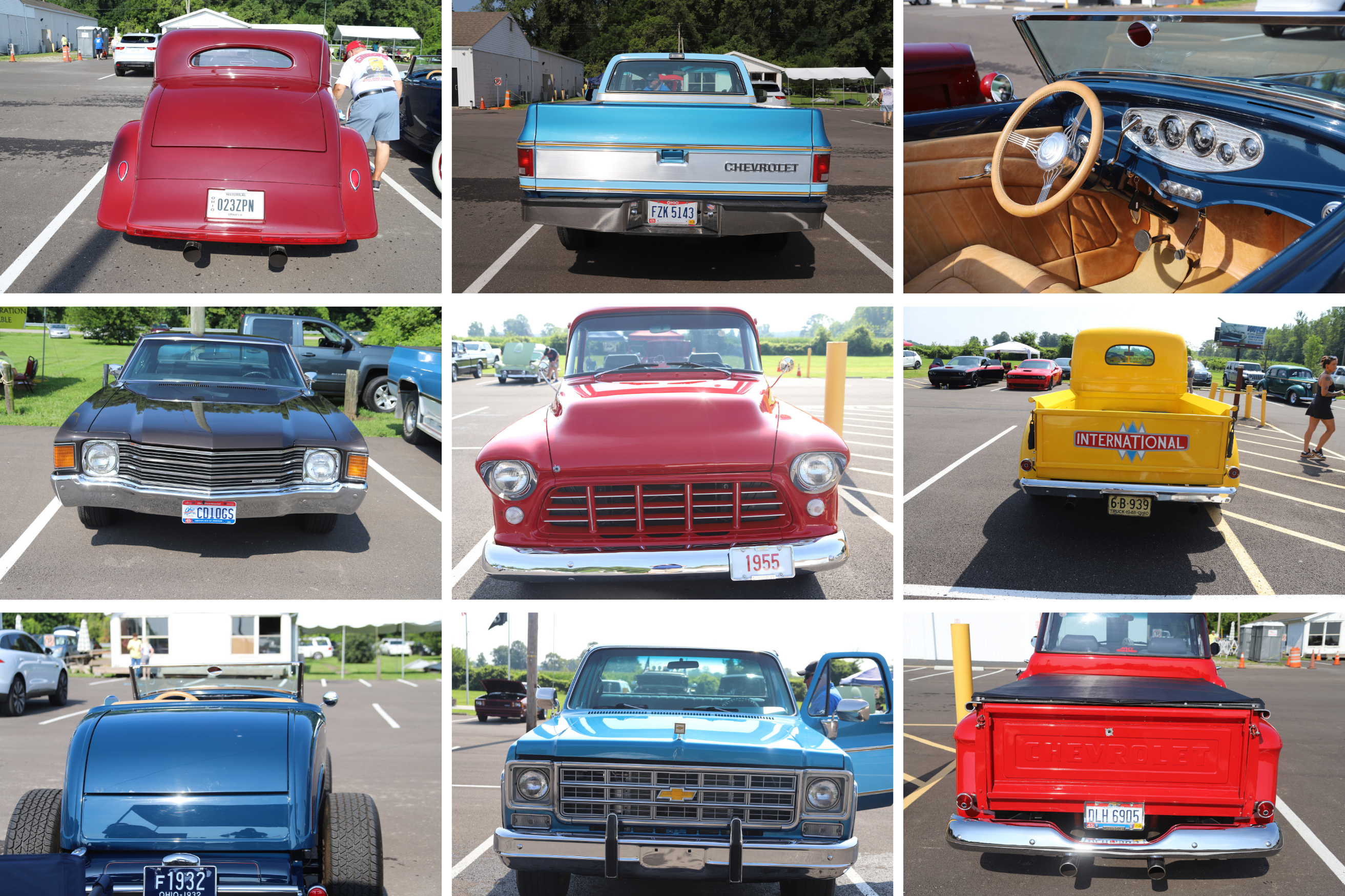 Classic car show registration background